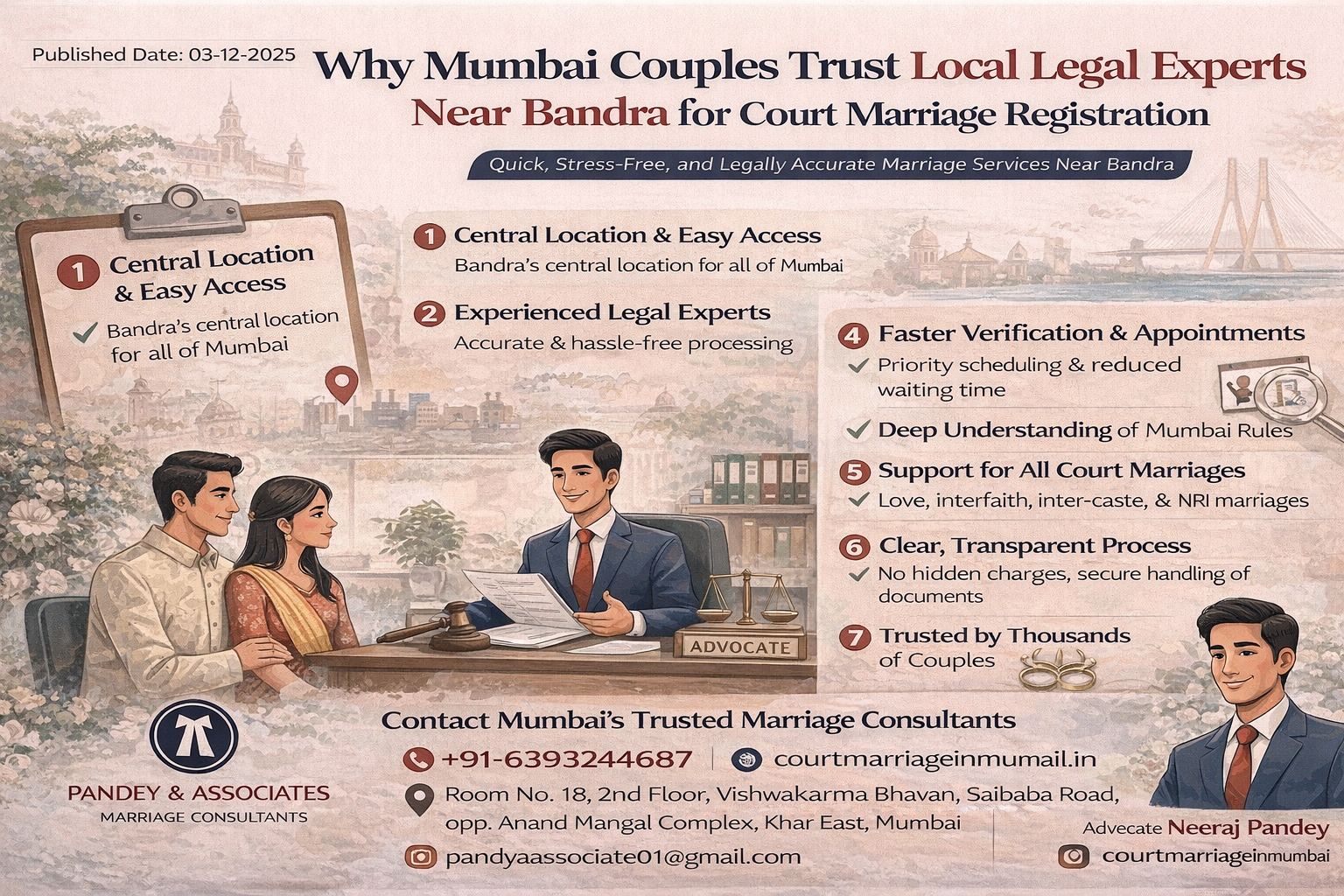 Why Mumbai Couples Trust Local Legal Experts Near Bandra for Court Marriage Registration